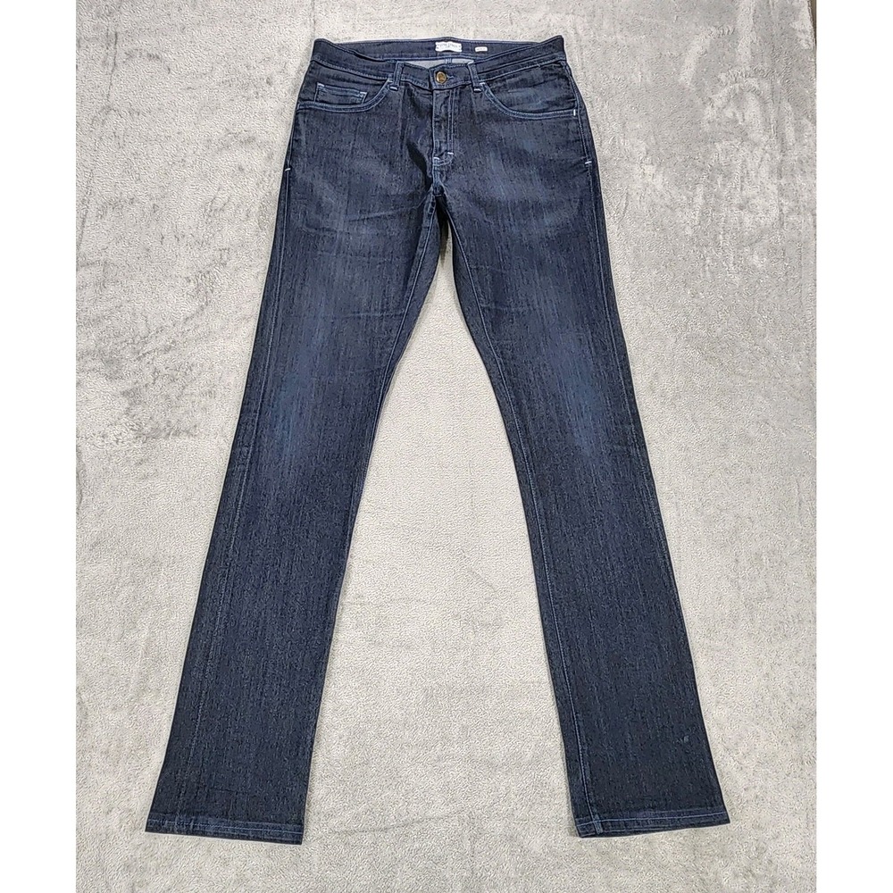 Tom James Blue Delta Jeans Mens 34x36 Dark Wash Blue Slim Fit Denim Made In USA